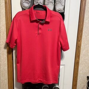 Under Armour Men's Bright Red Polo Shirt